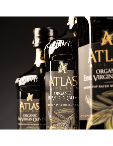 Aceite de Oliva Extra Virgen Orgánico Atlas 500 mL Prensado en Frío