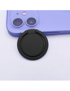Soporte de Anillo para Teléfono Wansurs Negro Ultra Delgado 2
