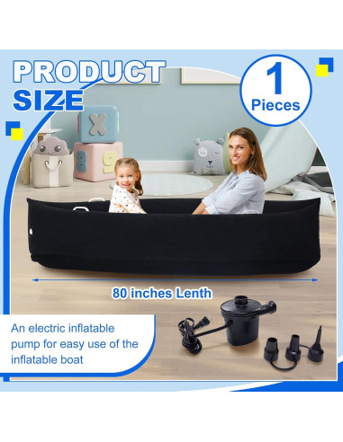 Silla Sensorial Inflable Namalu 203 cm Negra para Niños