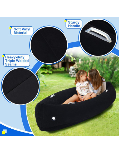 Silla Sensorial Inflable Namalu 203 cm Negra para Niños
