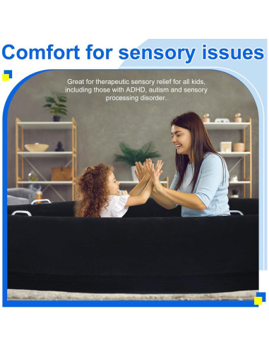 Silla Sensorial Inflable Namalu 203 cm Negra para Niños