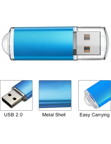 TOPESEL USB Flash Drive 4GB Pack 5 Colores USB 2.0