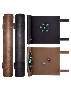 Tapete Magnético para Dados SIQUK 2 Piezas Cuero PU 29.6x25.5 cm