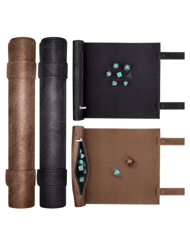 Tapete Magnético para Dados SIQUK 2 Piezas Cuero PU 29.6x25.5 cm