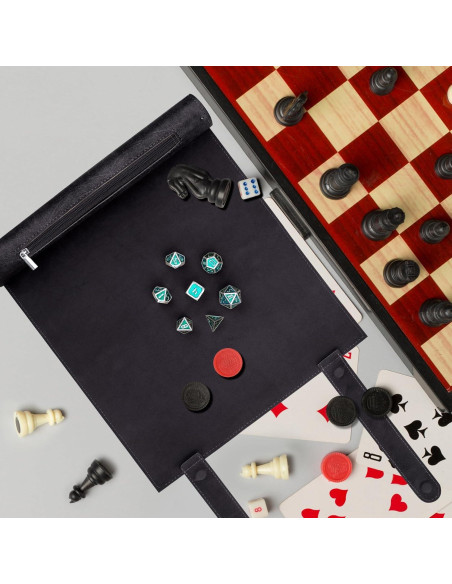 Tapete Magnético para Dados SIQUK 2 Piezas Cuero PU 29.6x25.5 cm