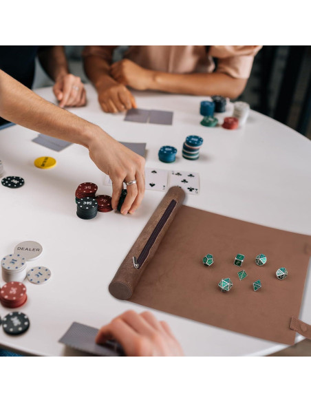 Tapete Magnético para Dados SIQUK 2 Piezas Cuero PU 29.6x25.5 cm