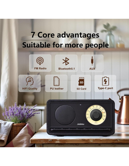 Altavoz Bluetooth Portátil FM 10W 2600mAh Negro - JM3