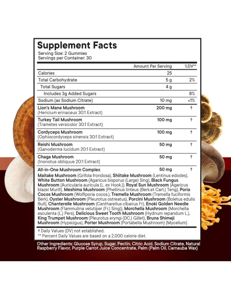 Suplemento de Hongos Melena de León Nueva Era - 60 Gominolas