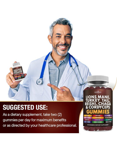 Suplemento de Hongos Melena de León Nueva Era - 60 Gominolas