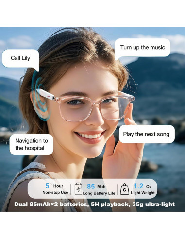 Gafas Inteligentes Giinova G03 Bluetooth con Traducción 138 Idiomas