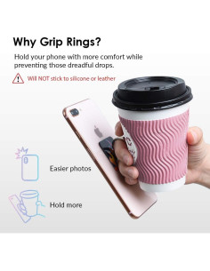 Soporte para Teléfono Velvet Caviar - Anillo Agarre Holográfico 2