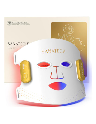 Máscara de Terapia de Luz Roja SanaTech LED Inalámbrica 5 Modos