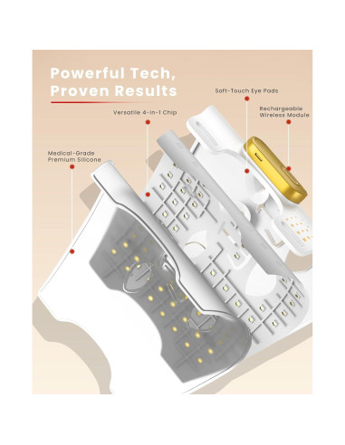 Máscara de Terapia de Luz Roja SanaTech LED Inalámbrica 5 Modos