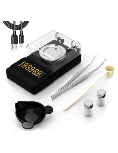 Báscula Digital de Miligramos MAXUS D205 50g/0.001g Negra