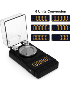 Báscula Digital de Miligramos MAXUS D205 50g/0.001g Negra 2