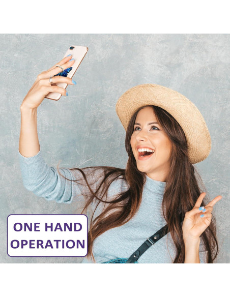 Soporte de Anillo para Teléfono Mariposa Mabor Azul 360