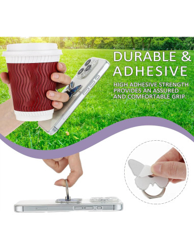 Soporte de Anillo para Teléfono Mariposa Mabor Azul 360