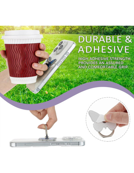 Soporte de Anillo para Teléfono Mariposa Mabor Azul 360