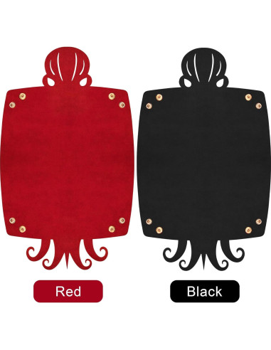Bandeja de Dados SIQUK Pulpo 2 Piezas PU Negro Rojo