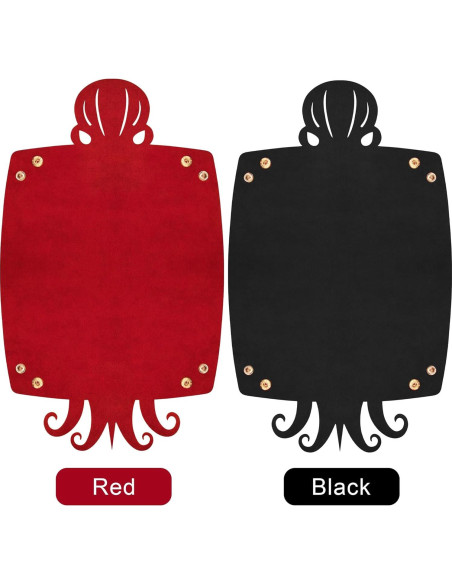 Bandeja de Dados SIQUK Pulpo 2 Piezas PU Negro Rojo