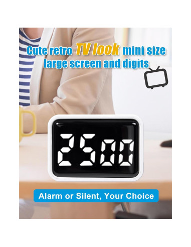 Temporizador Pomodoro Digital TPNEG Blanco Recargable USB