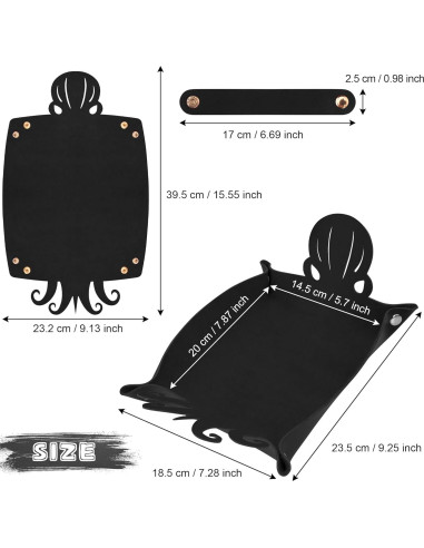 Bandeja de Dados SIQUK Pulpo 2 Piezas PU Negro Rojo