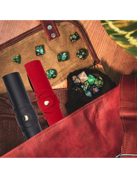 Bandeja de Dados SIQUK Pulpo 2 Piezas PU Negro Rojo