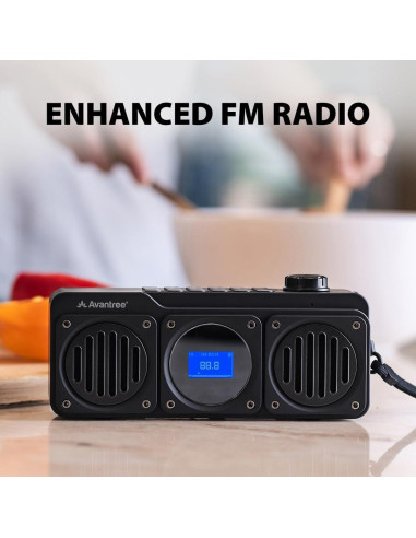 Avantree Boombyte - Radio FM Digital Portátil Bluetooth 4 en 1