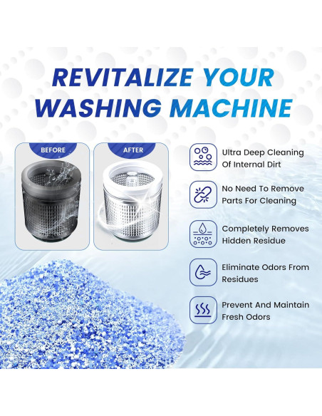 Limpiador de Lavadora en Polvo TERFIE - 12 Paquetes 360g