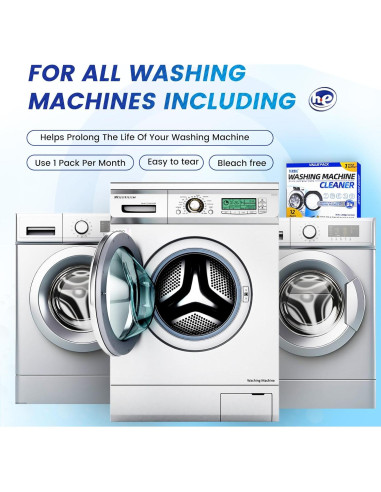 Limpiador de Lavadora en Polvo TERFIE - 12 Paquetes 360g