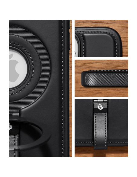 Funda de Cuero con Soporte Magnético para iPhone 16 Pro - BUTAIGA