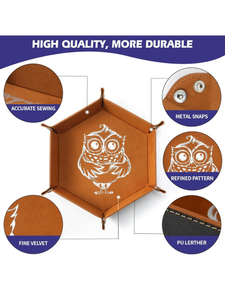Bandeja de Dados Plegable Grajar Animales Hexagonal 20.32 cm