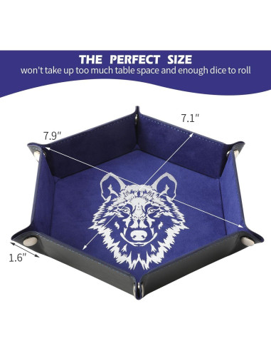 Bandeja de Dados Plegable Grajar Animales Hexagonal 20.32 cm