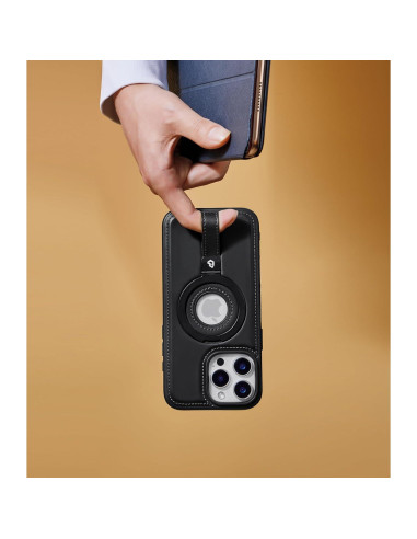 Funda de Cuero con Soporte Magnético para iPhone 16 Pro - BUTAIGA