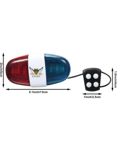 Luces LED de Policía Boao para Bicicleta - 2 Piezas Impermeables 2