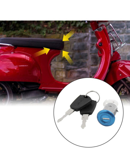 Cerradura de Seguridad para Asiento Motocicleta uxcell 5x2.5cm
