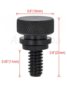 Kit de Tornillo y Tuerca de Asiento Acero Inoxidable Negro Amazicha Compatible Harley Davidson 1996-2025 2