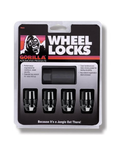Bloqueos de Rueda Gorilla Automotive 71681NBC Acorn Negro Cromo
