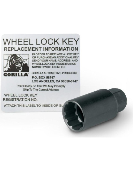 Bloqueos de Rueda Gorilla Automotive 71681NBC Acorn Negro Cromo