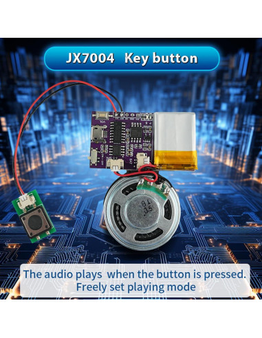 Módulo de Sonido MP3 JRGKJCP JR-JX7004, 16MB, Recargable