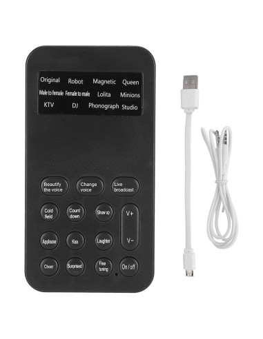 Cambiador de Voz Portátil HAOX con 12 Efectos y 8 Sonidos
