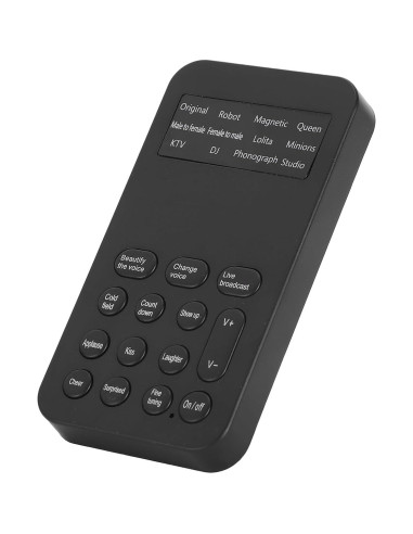 Cambiador de Voz Portátil HAOX con 12 Efectos y 8 Sonidos