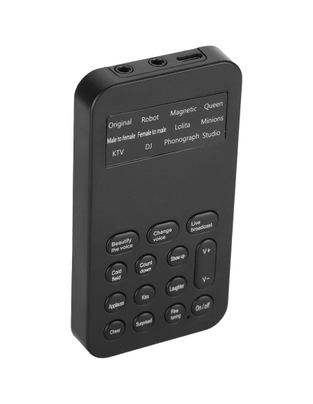 Cambiador de Voz Portátil HAOX con 12 Efectos y 8 Sonidos