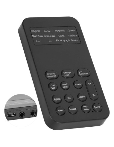 Cambiador de Voz Portátil HAOX con 12 Efectos y 8 Sonidos