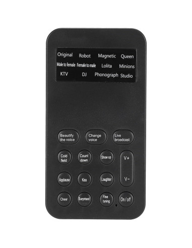 Cambiador de Voz Portátil HAOX con 12 Efectos y 8 Sonidos