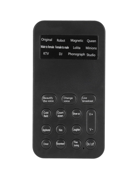 Cambiador de Voz Portátil HAOX con 12 Efectos y 8 Sonidos