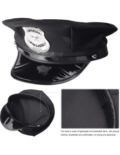 Conjunto de Disfraz de Policía Beelittle - Sombrero, Esposas, Gafas 2
