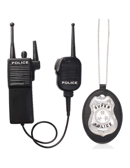 Conjunto de Disfraz de Policía Beelittle - Sombrero, Esposas, Gafas