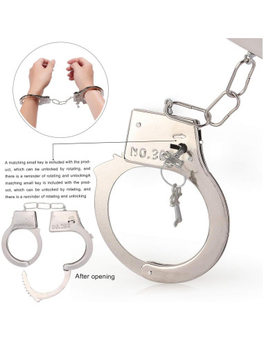 Conjunto de Disfraz de Policía Beelittle - Sombrero, Esposas, Gafas