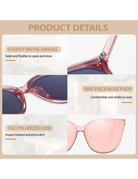 Gafas de sol HASFOX Cat Eyes para mujeres | Polarizadas UV400